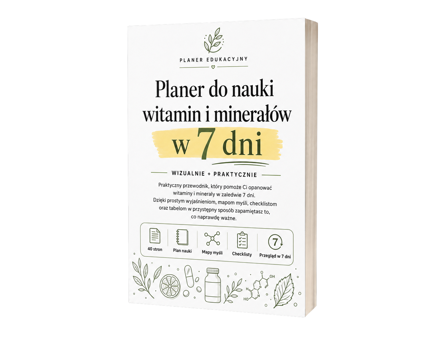 Planer nauki witamin i składników mineralnych w 7 dni
